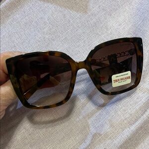 True Religion Brown Tortoise Sunglasses
